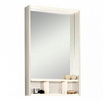 Зеркальный шкаф Йорк 60, белый/выбеленное дерево 