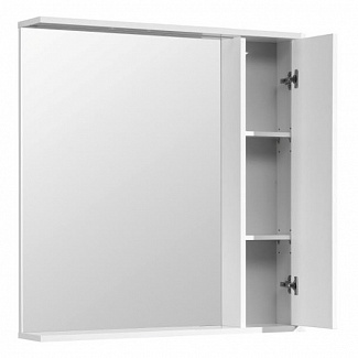 СТОУН Зеркальный шкаф Стоун 80, белый фото2