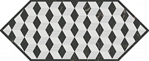 Декор 14х34 HGD\A483\35006 Келуш 4 чёрно-белый