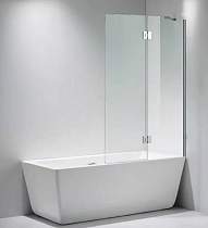 Шторка на ванну 804SMP 110х140 распашная, стекло прозрачное, профиль хром