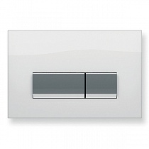 Кнопка смыва Integro White Glass (для инсталляции Alcora ST1200) белое стекло/хром глянцевый