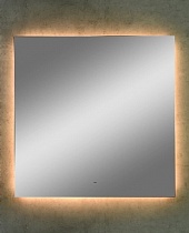 Зеркало Trezhe Led 1000х1000 (ореольная теплая подсветка, бесконтактный диммируемый овальный сенсор)