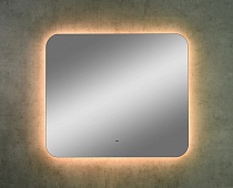 Зеркало Burzhe LED 800х700 (ореольная теплая подсветка, бесконтактный диммируемый овальный сенсор)