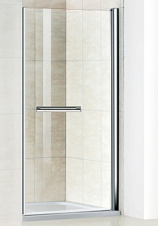 Дверь для душа PA-03 80х185 распашная, стекло прозрачное, профиль хром