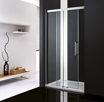 Душевая дверь PREMIER-SOFT 140х200 прозрачное стекло, профиль хром