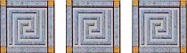 Декор 5,5х5,5 Пальмира комплект стеклянных вставок (3 шт) серый 0540040Св5908