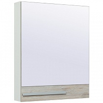 Шкаф зеркальный "Вудлайн 60", правый, цвет белый/скандинавский дуб