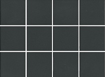 30х40 1333 Агуста керамогранит чёрный натуральный (полотно из 12 частей 9,8х9,8)