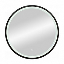 Зеркало Style Black LED d600 (сенсорный выключатель, диммер, чёрная рама)