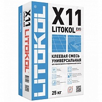 LITOKOL X11 EVO (клей, усиленный фиброволокном, для плитки, керамогранита и камня) 25 кг