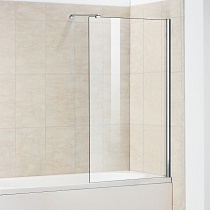 Шторка на ванну SC-052 80х150 неподвижная, стекло прозрачное, профиль хром