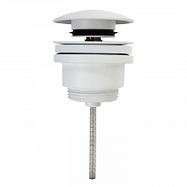 Донный клапан для умывальника G 1 1/4 латунь, белый, CLIC-CLAC, блистер AZ-105-WHI