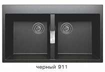 Мойка гранит Tolero Loft TL-862 двухчашевая 860х500х200 цвет № 911 черный