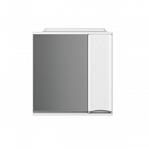 LIKE Зеркальный шкаф 80 см, правый, с подсветкой, белый глянец