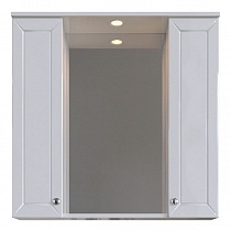 Зеркальный шкаф Бриз 80 с подсветкой и розеткой